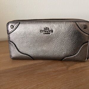 Coach Metallic Silver Wallet